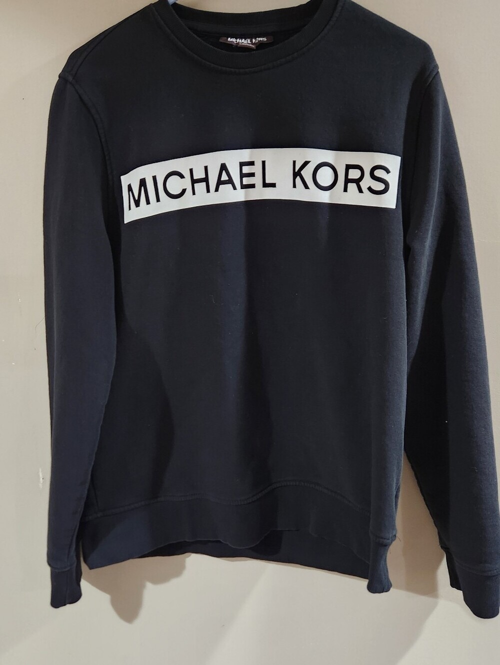 Michael Kors Mens crew neck sweatshirt black and white size L